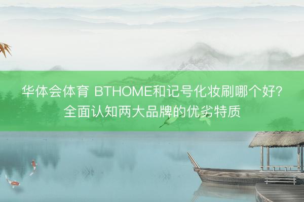 华体会体育 BTHOME和记号化妆刷哪个好？全面认知两大品牌的优劣特质